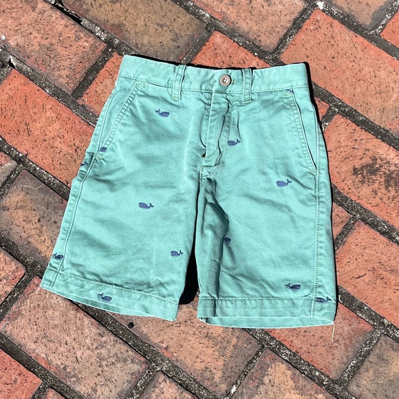 Crewcuts Embroidered Whale Boys Chino Shorts